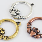 24mm Antique Copper Tierracast Claddagh Drop #CK612-General Bead