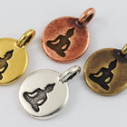 17mm Antique Brass Tierracast Buddha Charm #CK624-General Bead