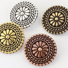 18mm Antique Gold TierraCast Bali Button (15 Pcs) #CK627-General Bead
