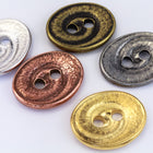 18mm Rhodium TierraCast Oval Swirl Button (20 Pcs) #CK639-General Bead