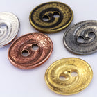 18mm Rhodium TierraCast Oval Swirl Button (20 Pcs) #CK639-General Bead