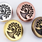 12mm Antique Gold TierraCast Bird in a Tree Button (20 Pcs) #CK647-General Bead