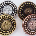 12mm Antique Copper TierraCast Beaded Bezel Button (20 Pcs) #CK649-General Bead