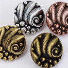 13mm Antique Gold TierraCast Czech Round Button (20 Pcs) #CK650-General Bead