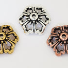 13mm Antique Gold TierraCast Pewter Open Poppy Bead Cap (20 Pcs) #CK711-General Bead