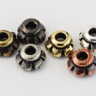 4mm Antique Brass TierraCast Pewter Scalloped Bead Cap (100 Pcs) #CK714-General Bead