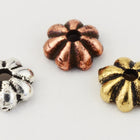 5mm Antique Copper TierraCast Pewter Petal Bead Cap (50 Pcs) #CK716-General Bead