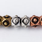 4mm Antique Copper TierraCast Faceted Cube Bead (50 Pcs) #CK754-General Bead