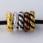 6mm Bright Silver Tierracast Pewter Twist Heishi Spacer (50 Pcs) #CK767-General Bead