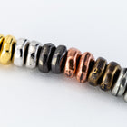 5mm Black TierraCast Nugget Heishi (50 Pcs) #CK776-General Bead