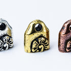 10mm Antique Copper TierraCast Blossom Crimp End Cap #CK837