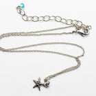 TierraCast 17-20” Rhodium Finish Adjustable Sea Star Necklace #FJ-0000-02