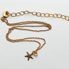 TierraCast 17-20” Gold Finish Adjustable Sea Star Necklace #FJ-0000-03