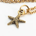TierraCast 17-20” Gold Finish Adjustable Sea Star Necklace #FJ-0000-03