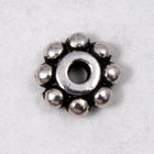 6mm Antique Silver Tierracast Pewter Beaded Daisy Spacer #CKA033-General Bead
