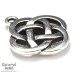 17mm x 20mm Antique Silver Tierracast Pewter Round Celtic Knot Pendant #CKA063-General Bead