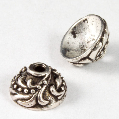 7mm Antique Silver Tierracast Pewter Ivy Bead Cap #CKA071-General Bead
