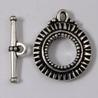 17.5mm Antique Silver Tierracast Pewter Sunburst Toggle Clasp #CK074-General Bead