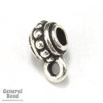 6.75mm x 10mm Antique Silver Tierracast Pewter Beaded Bail #CKA076-General Bead