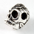 10mm x 7mm Antique Silver TierraCast Pewter Rose Skull Bead #CKA083-General Bead