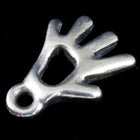 10mm Silver TierraCast Pewter Open Hand Charm #CK088