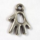 10mm Silver TierraCast Pewter Open Hand Charm #CK088