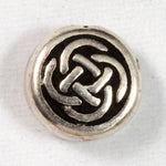 10mm Antique Silver Tierracast Celtic Knot Coin Bead #CKA091-General Bead