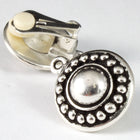 16mm Antique Silver Tierracast Pewter Beaded Ear Clip #CKA094-General Bead