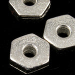 4mm Silver Tierracast Pewter Hexagon Heishi Spacer-General Bead