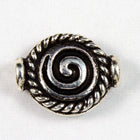 10mm Antique Silver Tierracast Pewter Spiral Bead #CKA111-General Bead