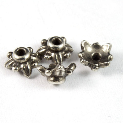 5mm Antique Silver Tierracast Leaf Bead Cap #CKA114-General Bead