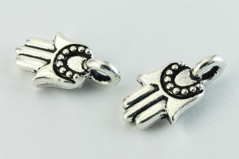 12.5mm Antique Silver Tierracast Pewter Hamsa Charm #CKA120-General Bead