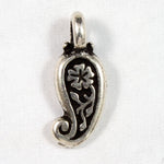 5mm x 12mm Antique Silver Tierracast Paisley Charm #CKA121-General Bead