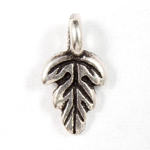 6mm x 10.75mm Antique Silver Tierracast Oak Leaf Charm #CKA122-General Bead