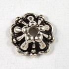 8mm Antique Silver "Tiffany" Tierracast Bead Cap #CKA129-General Bead