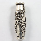 5mm x 15mm Antique Silver Tierracast Wild Rose Barrel #CKA142-General Bead