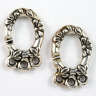 18mm x 11mm Antique Silver TierraCast Three Strand Connector Floral Sister Clasp #CK144