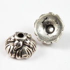 7.5mm Antique Silver TierraCast Pewter Sprouting Seed Bead Cap #CK147
