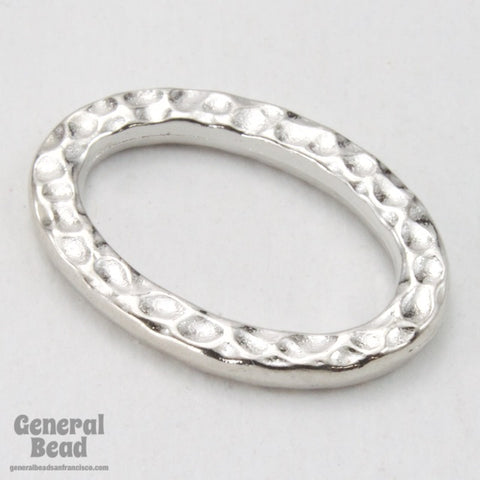 8mm x 13mm White Bronze TierraCast Hammered Oval Link (20 Pcs) 94-3098