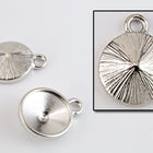 18mm x 14mm Bright Silver Setting for 12mm Swarovski Rivoli (All Colors) #CKA169-General Bead