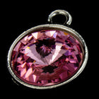 18mm x 14mm Bright Silver Setting for 12mm Swarovski Rivoli (All Colors) #CKA169-General Bead