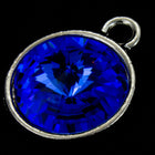 18mm x 14mm Bright Silver Setting for 12mm Swarovski Rivoli (All Colors) #CKA169-General Bead