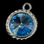 20mm x 16mm Bright Silver Twisted Setting for 12mm Swarovski Rivoli (All Colors) #CKA170-General Bead