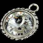 20mm x 16mm Bright Silver Twisted Setting for 12mm Swarovski Rivoli (All Colors) #CKA170-General Bead