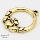 20mm Antique Gold Tierracast Claddagh Charm #CKA189-General Bead