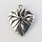 18mm Antique Silver Tierracast Pewter Violet Leaf Charm #CKA197-General Bead