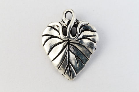 18mm Antique Silver Tierracast Pewter Violet Leaf Charm #CKA197-General Bead