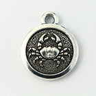 19mm Antique Silver Tierracast Pewter Cancer Charm #CKA223-General Bead
