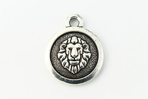 19mm Antique Silver Tierracast Pewter Leo Charm #CKA224-General Bead