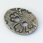 18mm Antique Silver Tierracast Jardin 2 Hole Button (20 Pcs) #CKA230-General Bead